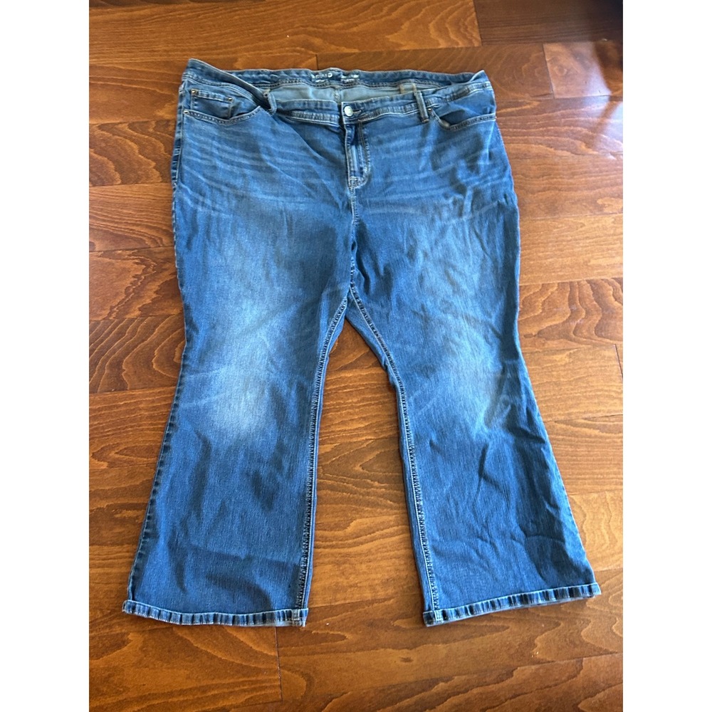 Torrid Luxe Slim Boot Super Stretch Jeans Womens Blue Denim Plus Sz 28 SHORT - Picture 8 of 9